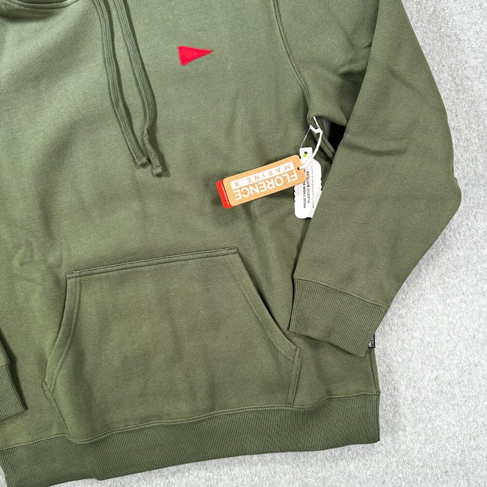 Florence Marine X Burgee Hoodie Forrest Green Organic Cotton Mens Surf Outdoors - Picture 4 of 6